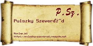 Pulszky Szeveréd névjegykártya